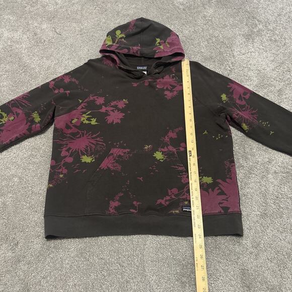 Patagonia Organic Cotton Hoodie Pullover Size Large Floral Graphic - Picture 4 of 5